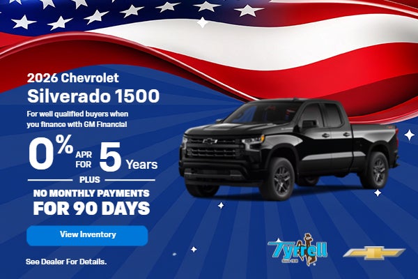 2026 Chevy Silverado 1500 0% APR
