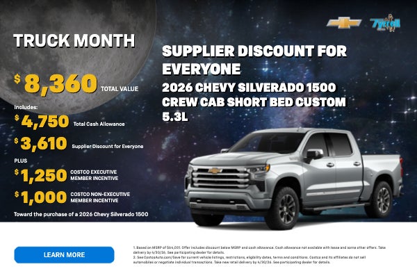 2026 CHEVY SILVERADO 1500 CREW CAB SHORT BED CUSTOM 5.3L